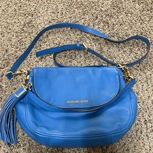 Michael Kors Vibrant Blue Crossbody Bag with Tassel